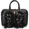 Kurt Geiger London Kensington Boston Fringe Top Handle Bag In Black