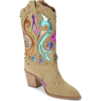 Kurt Geiger London Kensington Cowboy Boot In Brown