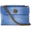 Kurt Geiger London Kensington Croc-embossed Leather Convertible Shoulder Bag In Medium Blue