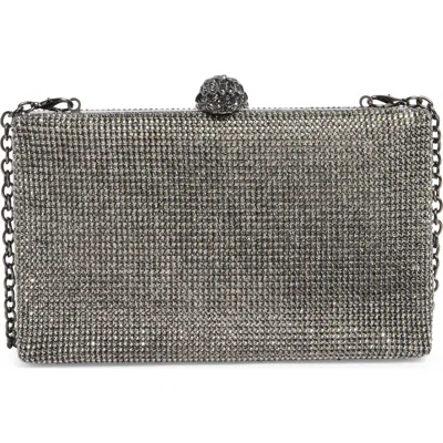 Kurt Geiger London Kensington Crystal Frame Clutch In Charcoal