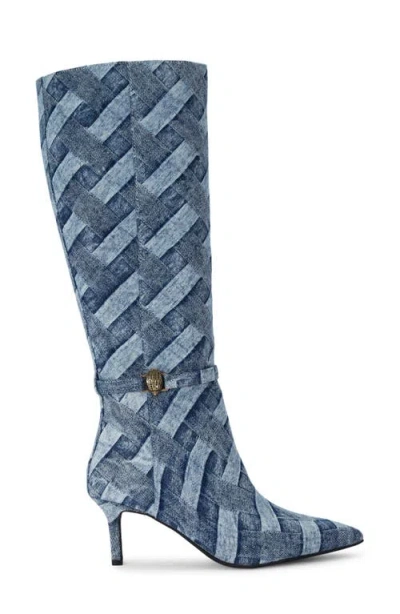KURT GEIGER KURT GEIGER LONDON KENSINGTON DENIM FLEXI POINTED TOE BOOT