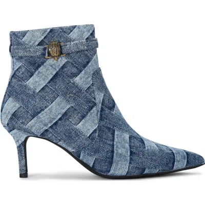 Kurt Geiger London Kensington Denim Flexi Pointed Toe Bootie In Multi