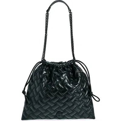 KURT GEIGER KURT GEIGER LONDON KENSINGTON DRAWSTRING QUILTED LEATHER SHOULDER BAG
