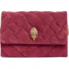 Kurt Geiger London Kensington Duet Quilted Leather Crossbody Bag In Dark Red