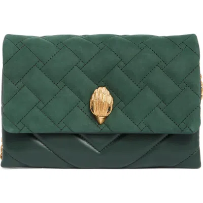 Kurt Geiger London Kensington Duet Quilted Leather Crossbody Bag In Green