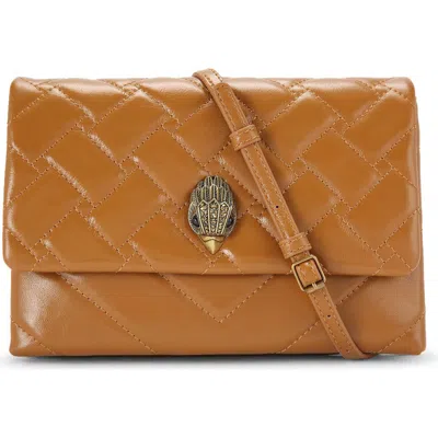 Kurt Geiger London Kensington Duet Quilted Leather Crossbody Bag In Medium Brown