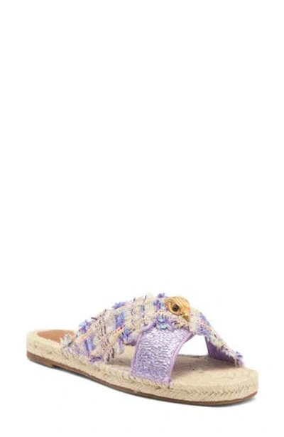 Kurt Geiger London Kensington Espadrille Slide Sandal In Light/pastel Purple