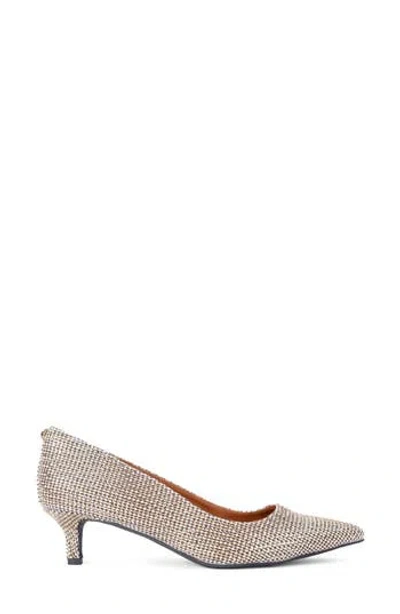 Kurt Geiger London Kensington Flexi Pointed Toe Kitten Heel Pump In Brown