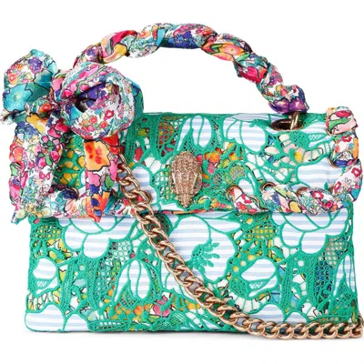 Kurt Geiger London Kensington Floral Convertible Shoulder Bag In Green