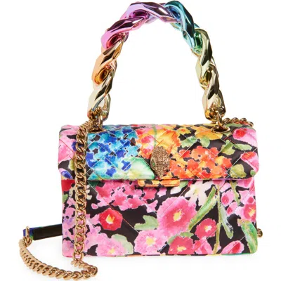 Kurt Geiger London Kensington Floral Quilted Top Carry Handle Bag In Pink Floral Multi