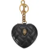 Kurt Geiger London Kensington Heart Mirror Bag Charm In Black