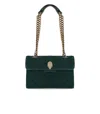 Kurt Geiger London Kensington Large Green Shoulder Bag In Green