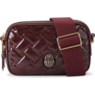 Kurt Geiger London Kensington Leather Camera Bag In Medium Red
