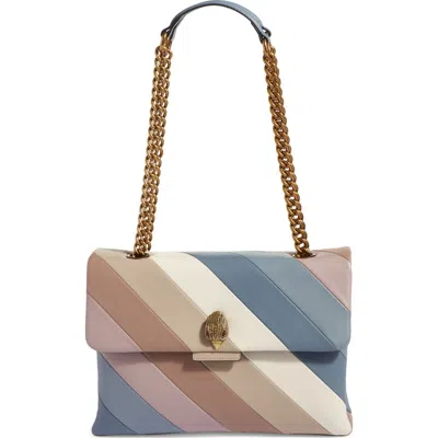 Kurt Geiger London Kensington Leather Convertible Shoulder Bag In Blue Other