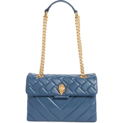 Kurt Geiger London Kensington Leather Crossbody Bag In Blue