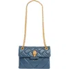 Kurt Geiger London Kensington Mini Leather Crossbody Bag In Blue