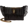Kurt Geiger London Kensington Mini Ruffle Shoulder Bag In Black