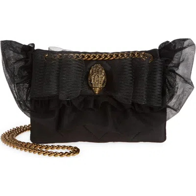 Kurt Geiger London Kensington Mini Ruffle Shoulder Bag In Black