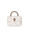 Kurt Geiger London Kensington Paillettes Mini White Handbag In White