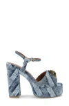 Kurt Geiger London Kensington Platform Sandal In Navy