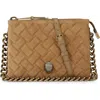 Kurt Geiger London Kensington Puff Quilted Leather Pouch Bag In Brown