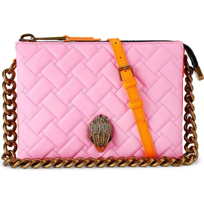 Kurt Geiger London Kensington Puff Quilted Leather Pouch Bag In Pink