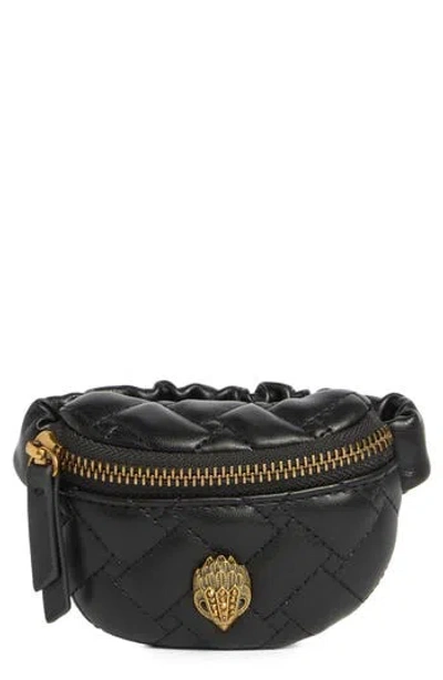 Kurt Geiger London Kensington Quilted Faux Leather Wristlet In Black
