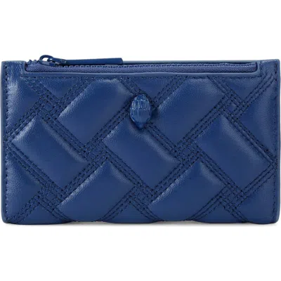 Kurt Geiger London Kensington Quilted Leather Bifold Wallet In Blue