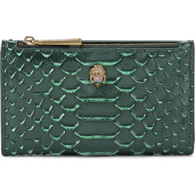 Kurt Geiger London Kensington Quilted Leather Bifold Wallet In Green