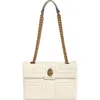 Kurt Geiger London Kensington Quilted Leather Shoulder Bag In Natural