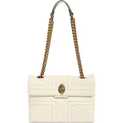 Kurt Geiger London Kensington Quilted Leather Shoulder Bag In Natural