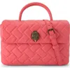 Kurt Geiger London Kensington Quilted Leather Top Handle Bag In Pink
