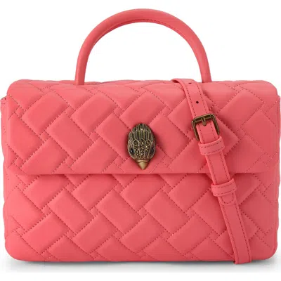 Kurt Geiger London Kensington Quilted Leather Top Handle Bag In Pink