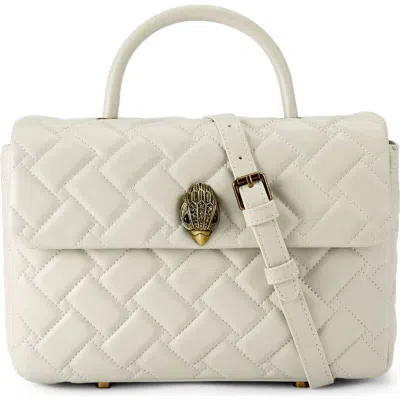 Kurt Geiger London Kensington Quilted Leather Top Handle Bag In Brown