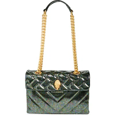 Kurt Geiger London Kensington Quilted Metallic Leather Convertible Shoulder Bag In Green Multi