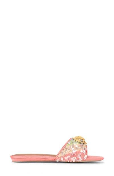 Kurt Geiger London Kensington Sequin Slide Sandal In Pink