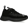 Kurt Geiger London Womens Black Kensington Eagle-head Embellished Suede Low-top Trainers In Black