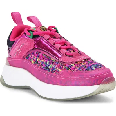 Kurt Geiger London Kensington Sneaker In Fushia Cmb