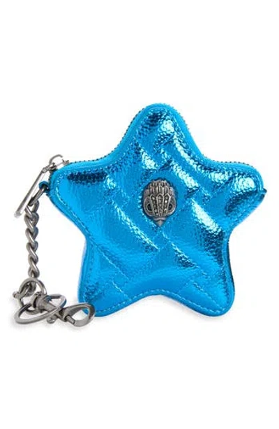 Kurt Geiger London Kensington Star Leather Bag Charm In Blue
