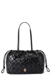 Kurt Geiger London Kensington String Quilted Leather Tote In Black