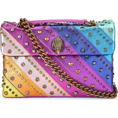 Kurt Geiger London Kensington Studded Shoulder Bag In Purple