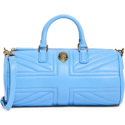 Kurt Geiger London Kensington Uj Quilted Leather Barrel Bag In Medium Blue