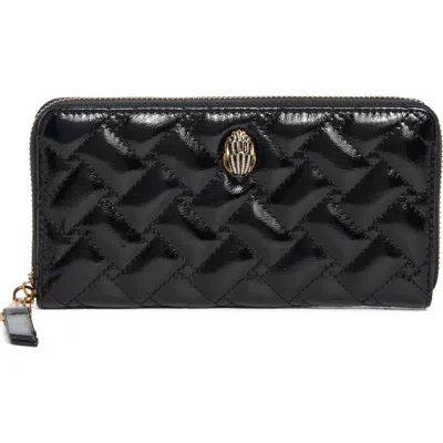Kurt Geiger London Kensington Zip Around Leather Wallet In Black