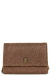 Kurt Geiger London Kgl Glitter Clutch In Brown
