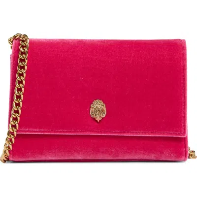 Kurt Geiger London Kgl Velvet Clutch In Pink