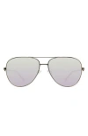 Kurt Geiger London Kgl1001 Aviator Sunglasses In Gunmetal