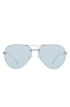 Kurt Geiger London Kgl1002 Aviator Sunglasses In Blue