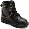 Kurt Geiger London Kids' Chain Combat Boot In Brown