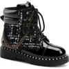 Kurt Geiger London Kids' Chain Combat Boot In Black