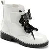 Kurt Geiger London Kids' Kensington Combat Boot In White